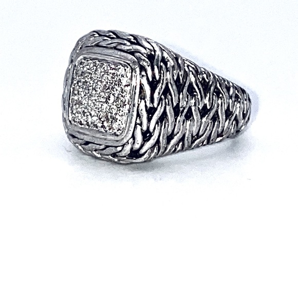 John Hardy Classic Chain Diamond Ring, 16mm - Picture 9 of 11